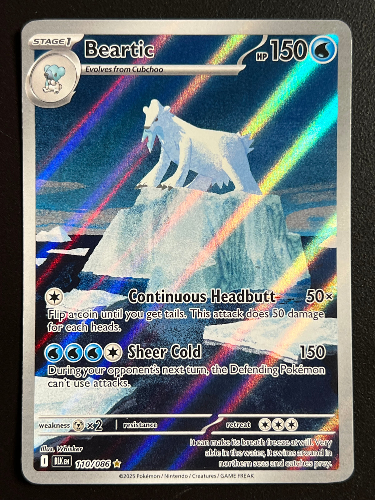 Beartic - 110/086 - SV: Black Bolt (BLK) NM Pokemon