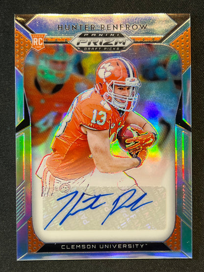 2019 Panini Prizm Draft Picks Hunter Renfrow #252 Silver Prizm Autographs (AU,RC)