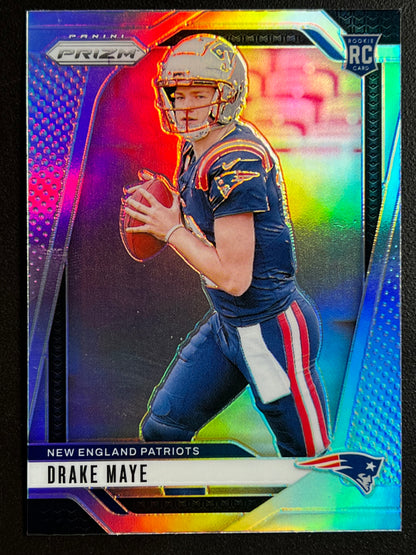 2024 Panini Prizm: Drake Maye True Silver Prizm (RC) #329 Patriots