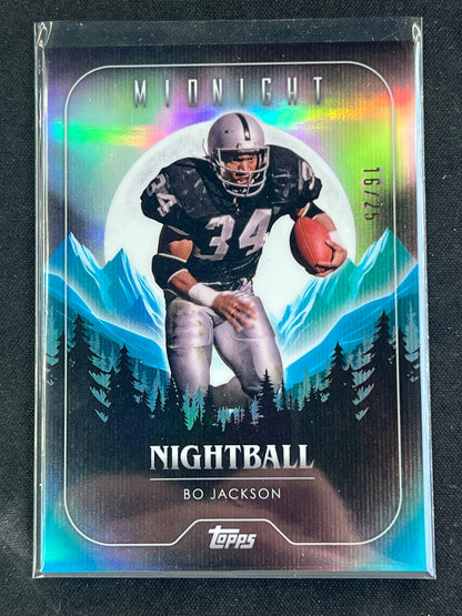 2024 Topps Midnight Nightball /25 - Bo Jackson - Raiders #NB-28