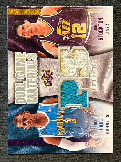 2009-10 Upper Deck - Dual Game Materials Chris Paul, John Stockton #DG-PS (MEM)