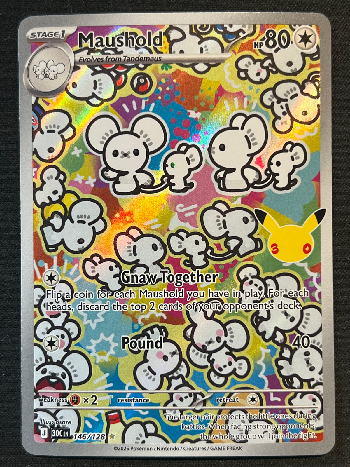 Maushold - 146/128 - ME: 30th Celebration (30C) NM Pokemon