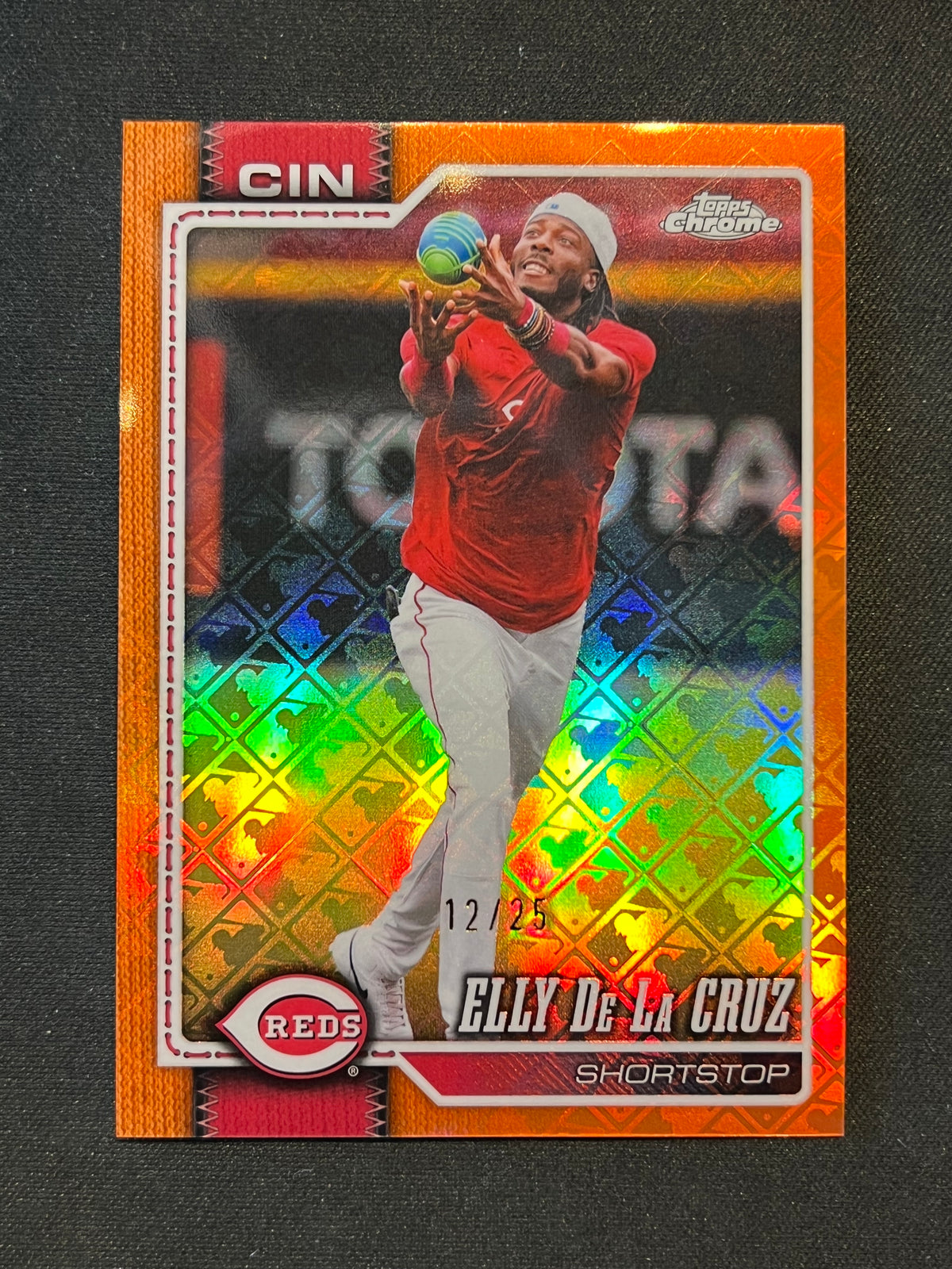 2026 Topps Chrome #279 Elly De La Cruz Image Variation Orange Logofractor 12/25