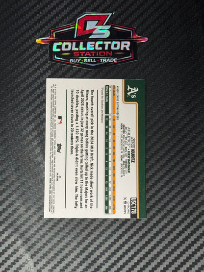 2025 Topps Chrome Update Nick Kurtz X Fractor #USC178