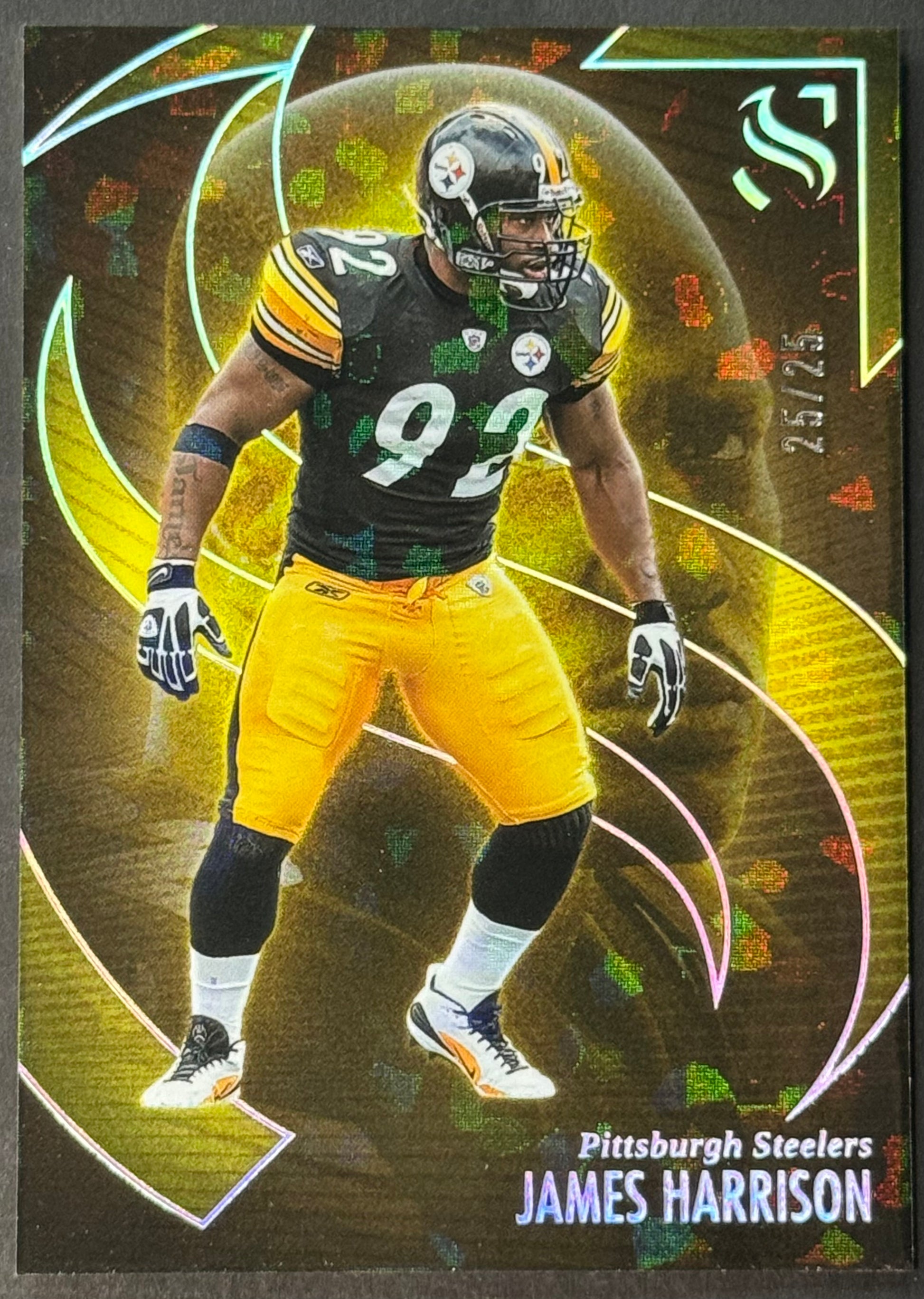 2025 Panini Silhouette James Harrison Bookend 25/25 #65 — Collector Station, Easley SC.