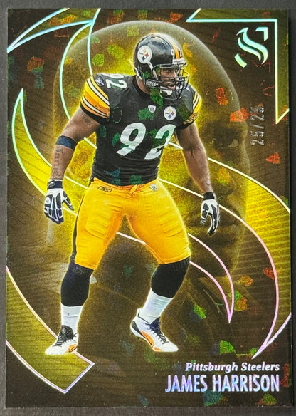 2025 Panini Silhouette James Harrison Bookend 25/25 #65 — Collector Station, Easley SC.