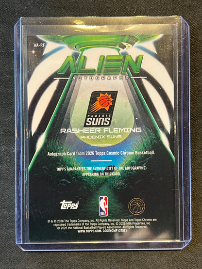 2025-26 Topps Chrome Cosmic - Rasheer Fleming Alien Autographs Gold /50 #AA-RF