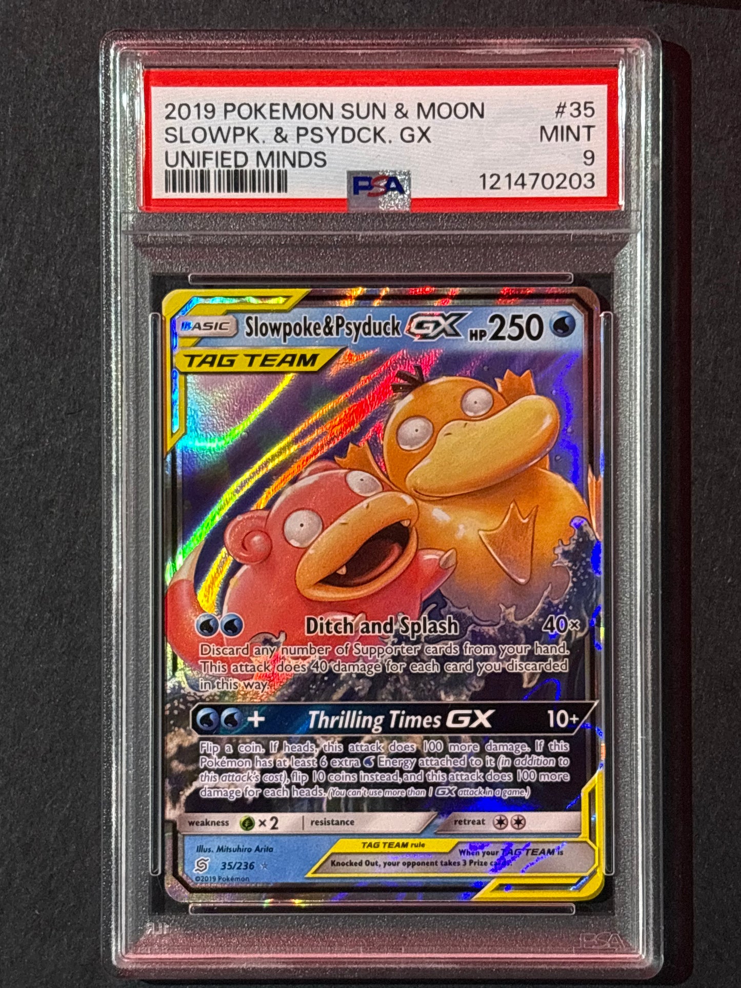 Slowpoke & Psyduck GX - SM - Unified Minds (SM11) PSA 9