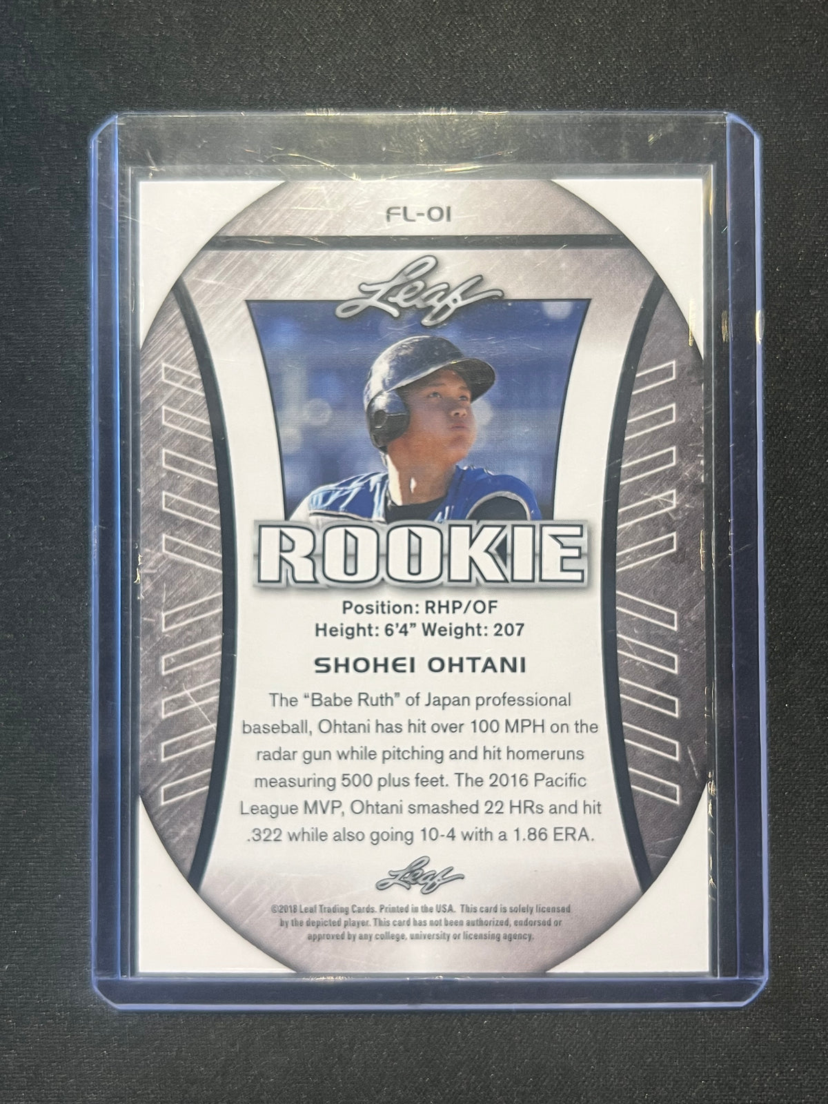 2018-19 Leaf Special Release - Exclusive Edition Rookie Shohei Ohtani #FL-01(RC)