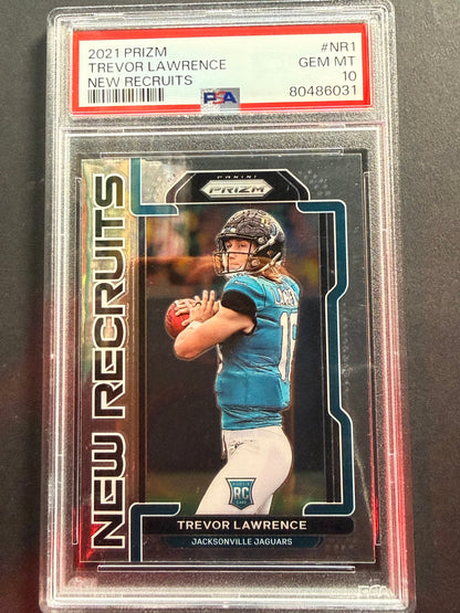 2021 Panini Prizm - New Recruits Trevor Lawrence #NR-1 (RC) PSA 10
