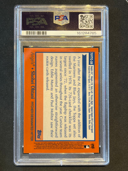 2021 Topps 70 Years Of Topps Baseball Chrome #28 Shohei Ohtani PSA 10