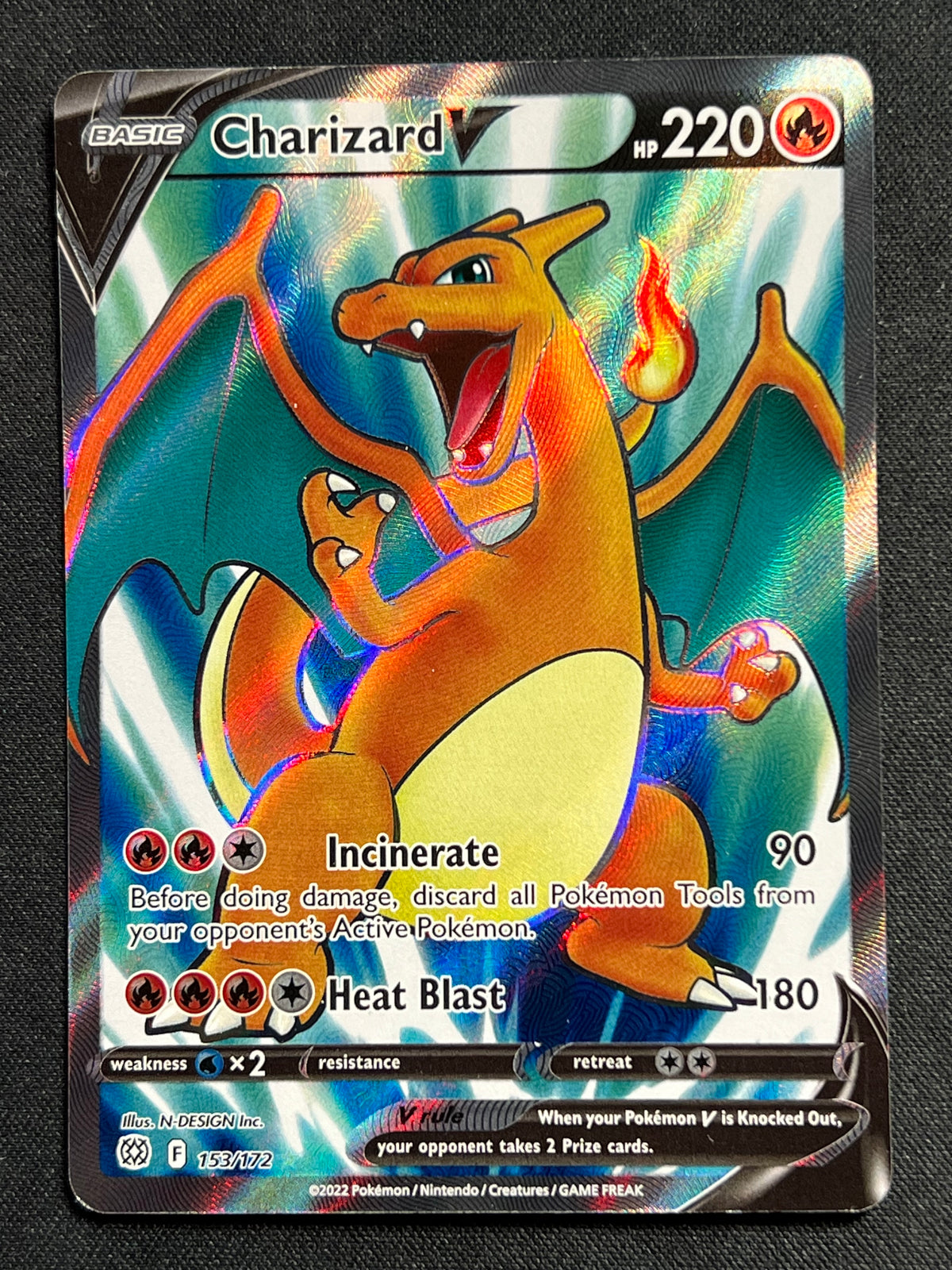 Charizard V (Full Art) - SWSH09: Brilliant Stars (SWSH09) NM Pokemon