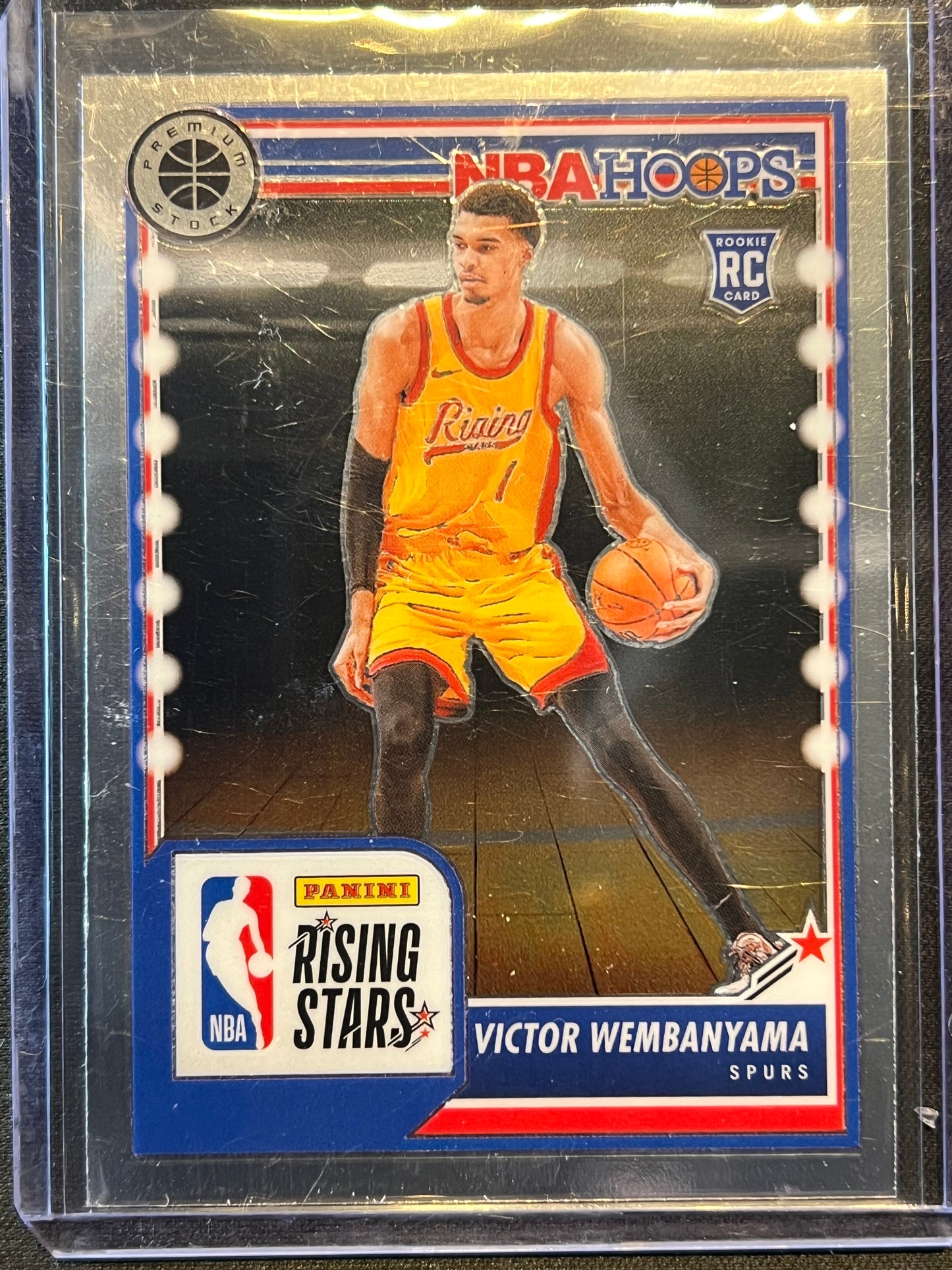 2023-24 Panini NBA Hoops Premium Stock #282 Rising Stars Victor Wembanyama (RC)