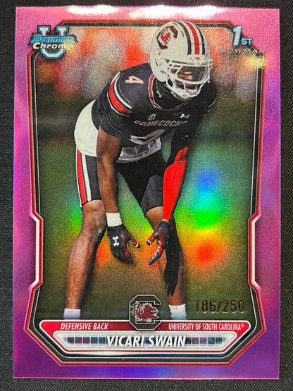 2026 Topps Bowman Vicari Swain Pink Refractor 186/250 #BCP-143