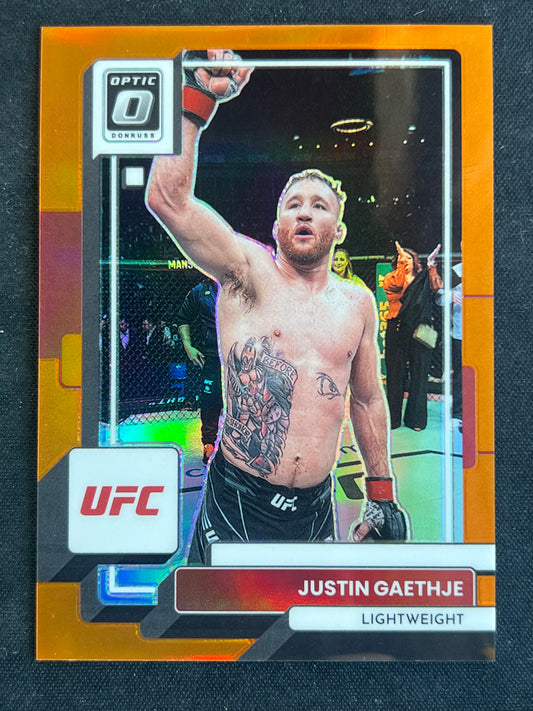 2023 Panini Donruss Optic UFC - Justin Gaethje #71 Orange Prizm /49