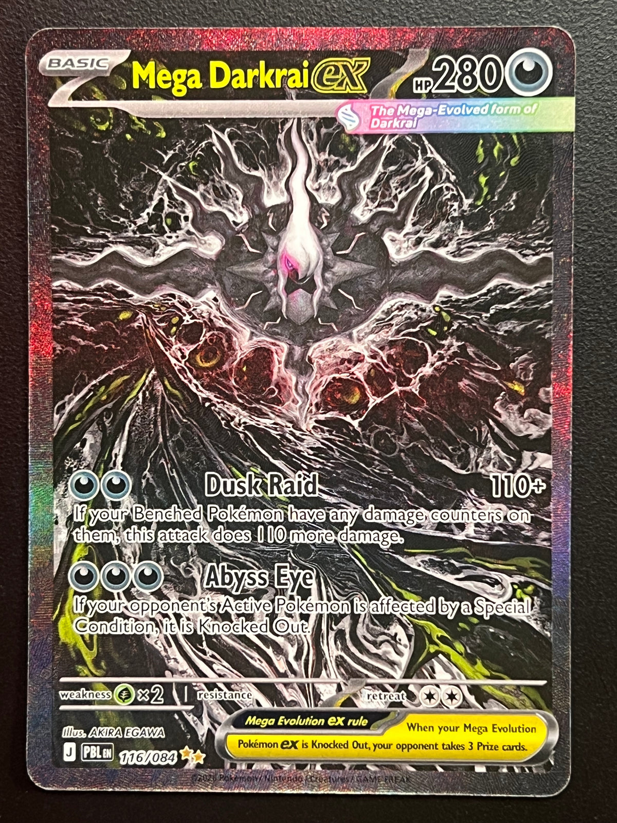 Mega Darkrai ex - 116/084 - ME05: Pitch Black (PBL) Pokemon