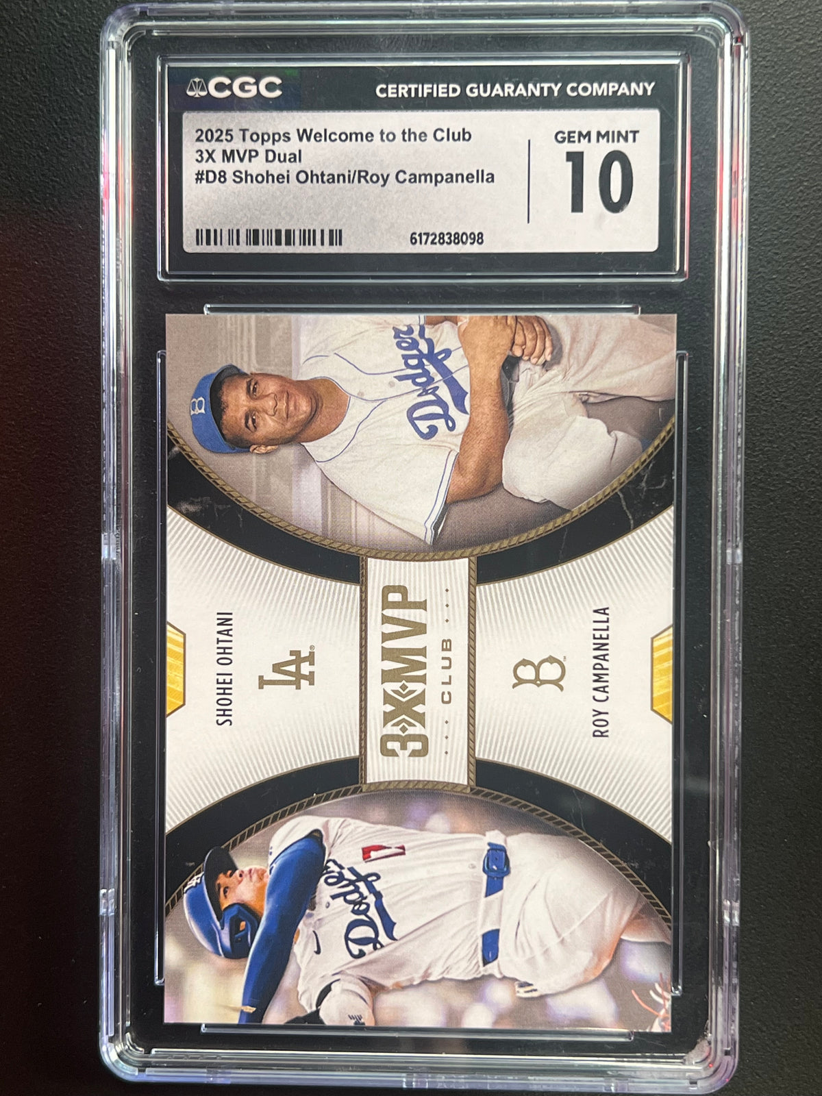 2025 Topps - Welcome to the Club MVP Ohtani-Campanella #D8 CGC 10