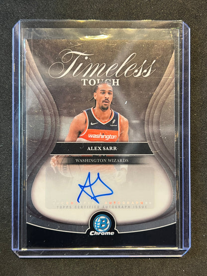 2025-26 Bowman Chrome Alex Sarr Timeless Touch Signatures Auto #TTA-AS Wizards