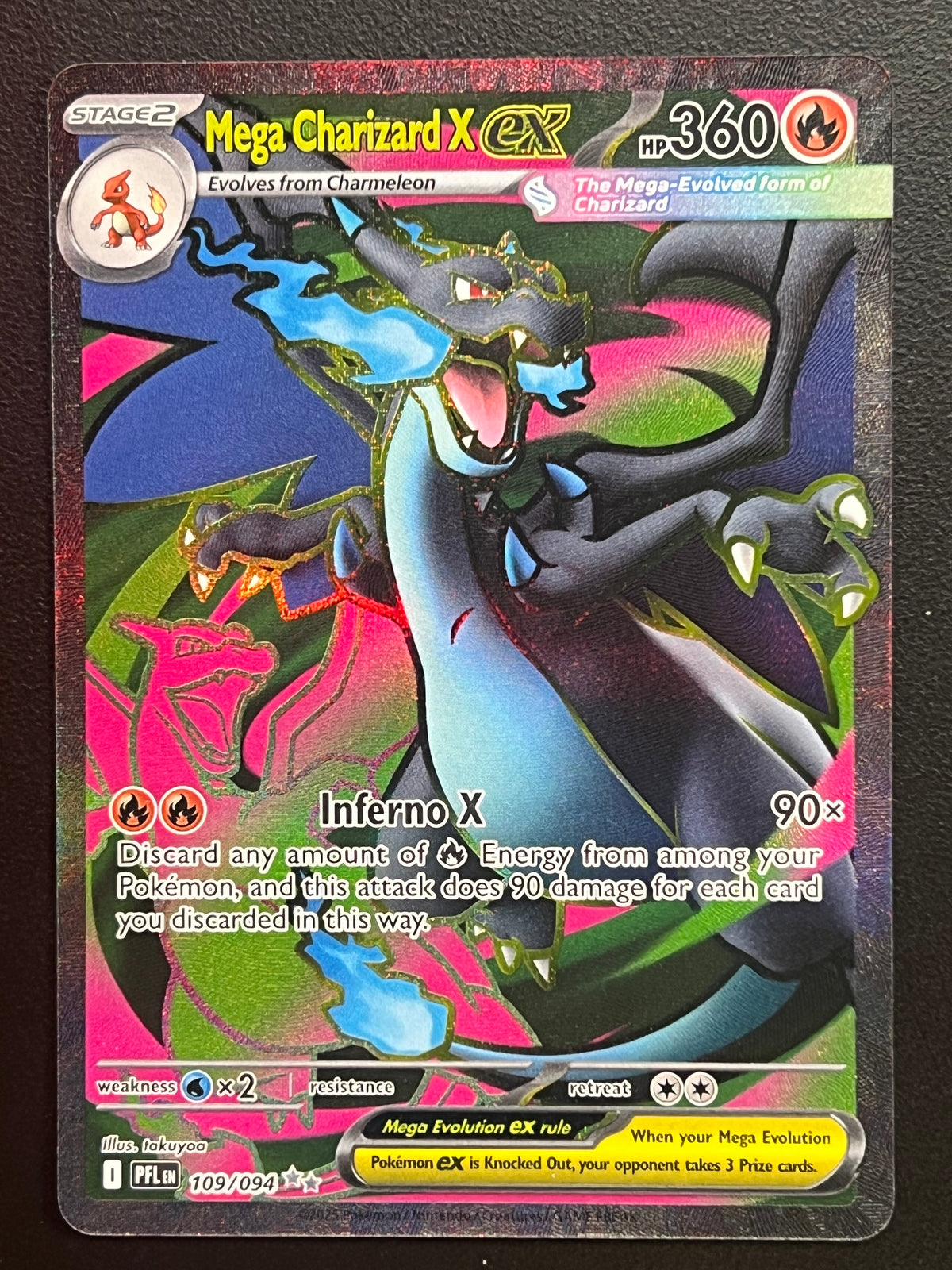 Mega Charizard X ex - 109/094 - ME02: Phantasmal Flames (PFL) Pokemon