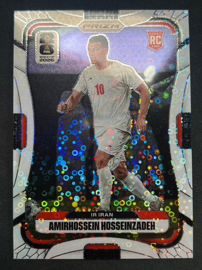 2026 Prizm FIFA World Cup Amirhossein Hosseinzadeh White Disco 13/20 #248 IR Iran Rookie RC