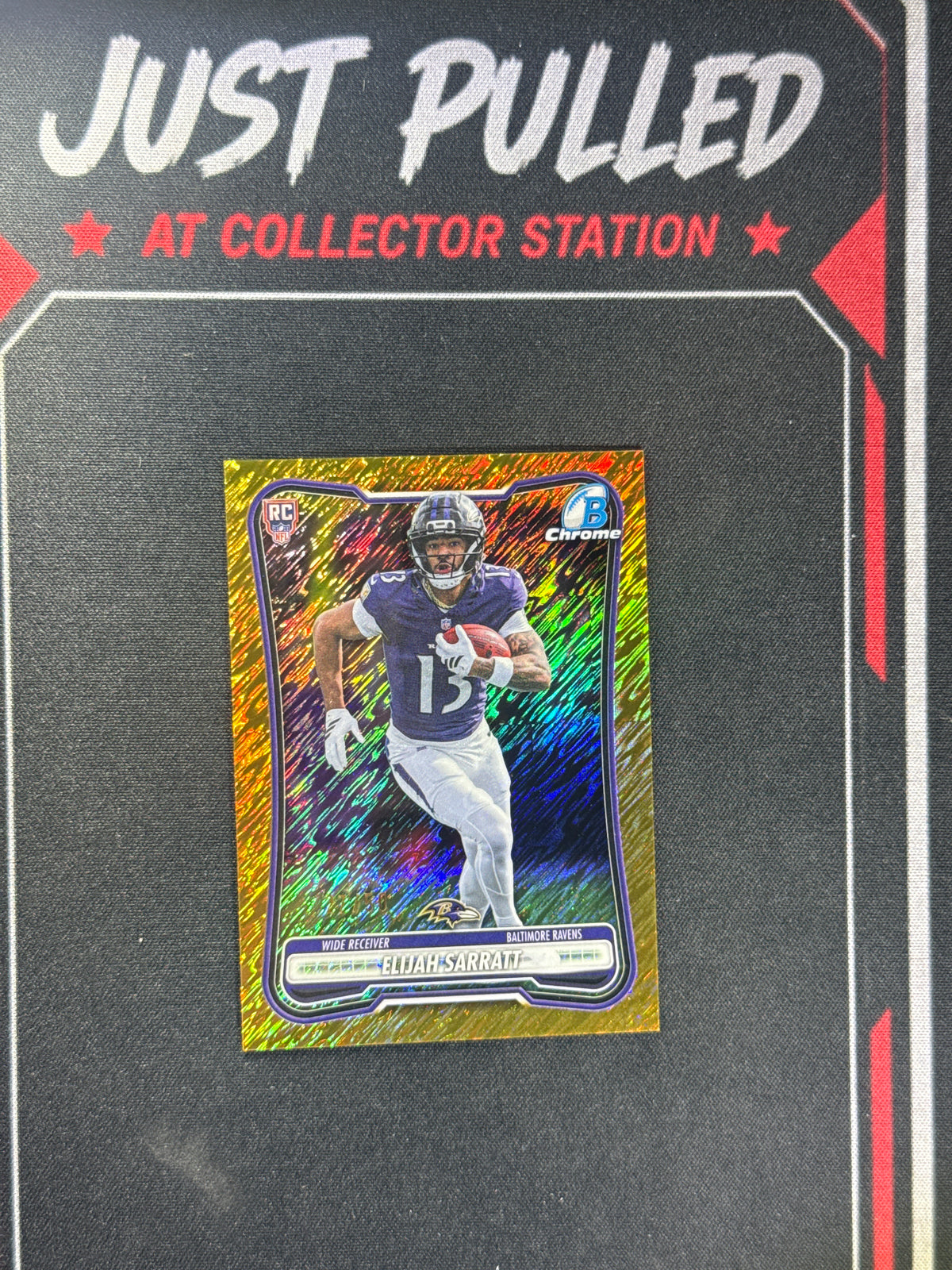 2026 Bowman Football Elijah Sarratt Gold Shimmer /50