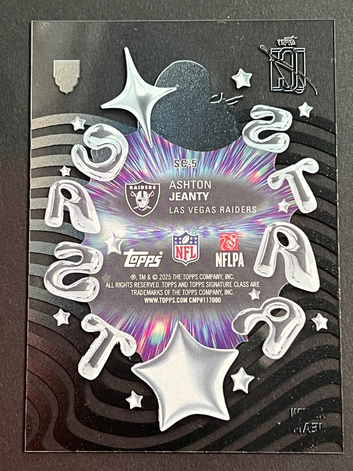 2025 Topps Signature Class Star Cast SSP #SC-5 Ashton Jeanty (RC)