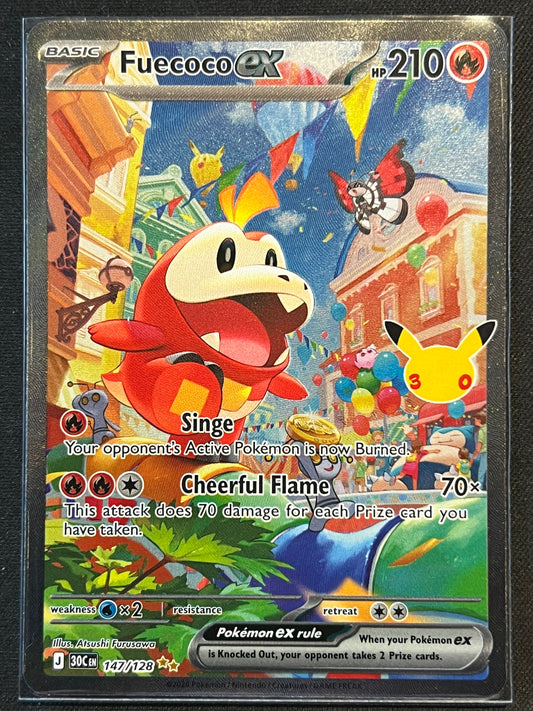Fuecoco ex - 147/128 - ME: 30th Celebration (30C) NM Pokemon