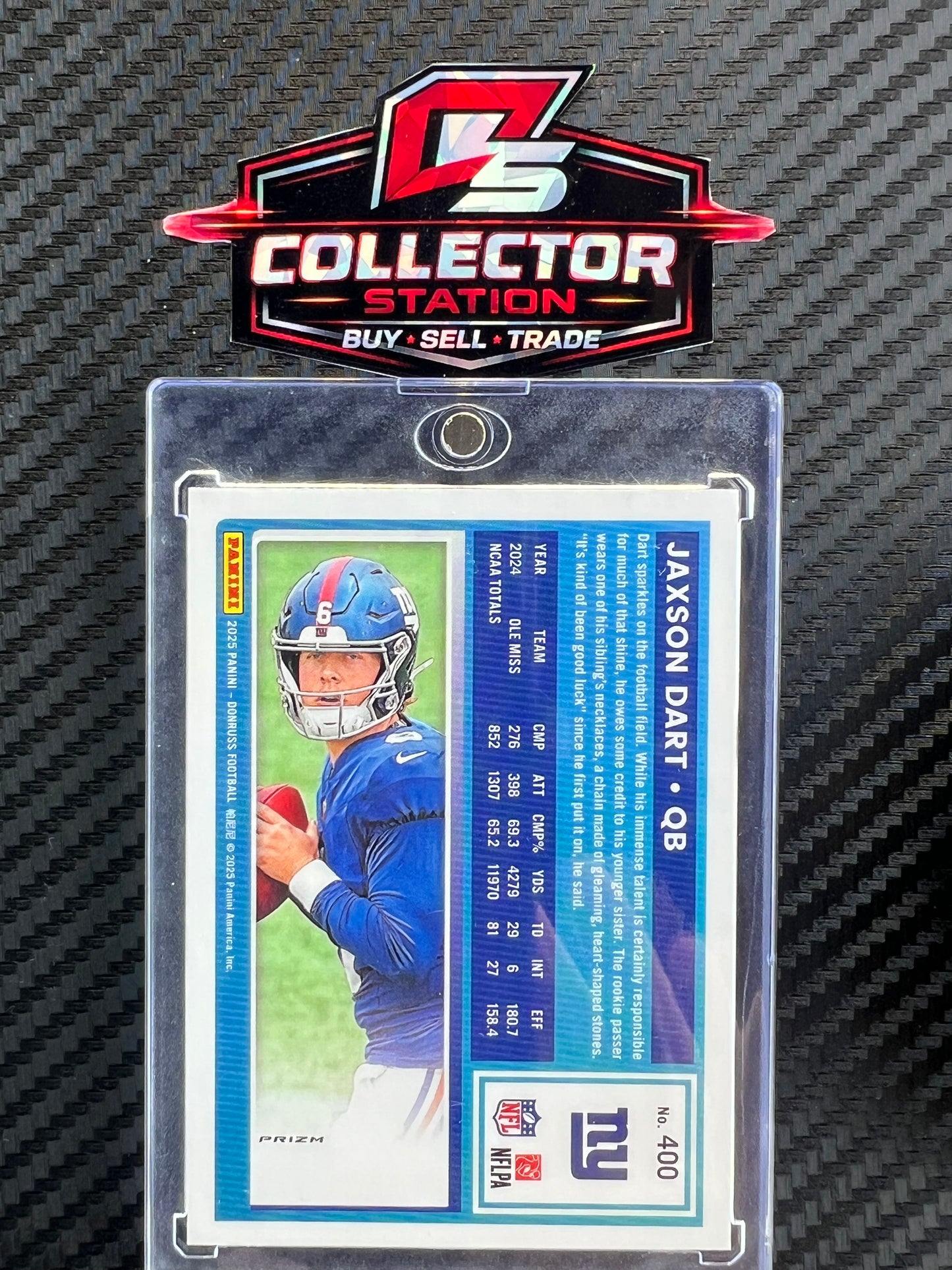 2025 Panini Donruss - Rated Rookie Jaxson Dart #400 Optic Preview Red Wave Prizm