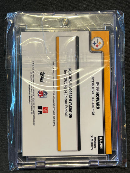 2025 Topps Chrome Will Howard Rookie Auto Gold Wave Refractor 10/50 RC Steelers #RA-WH