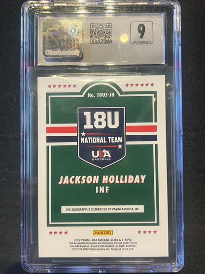 2022 Panini Stars and Stripes 18U Jackson Holiday Blue Auto 89/199
