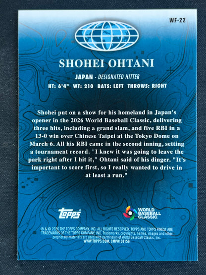 2026 Topps Finest - World's Finest Shohei Ohtani #WF-22 Refractor