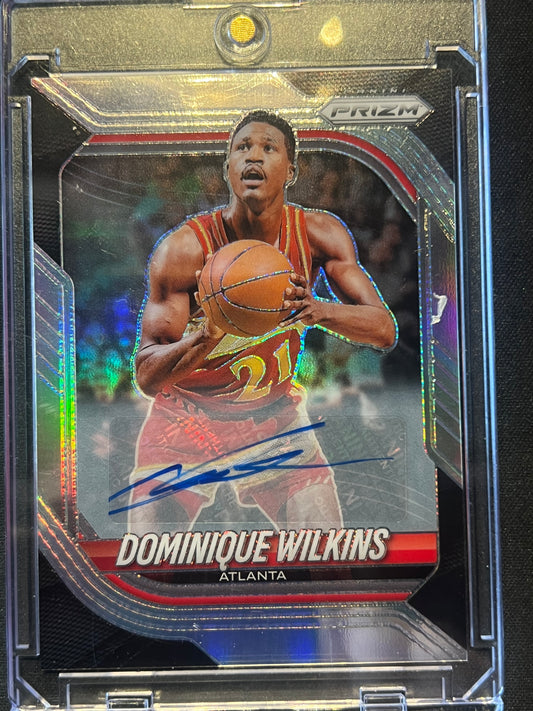 2025-26 Panini Prizm Dominique Wilkins Silver Prizm Autographs #162