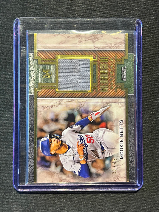 2025 Topps Museum Mookie Betts Gold Meaningful Material Jersey 33/49 #MMR-MB