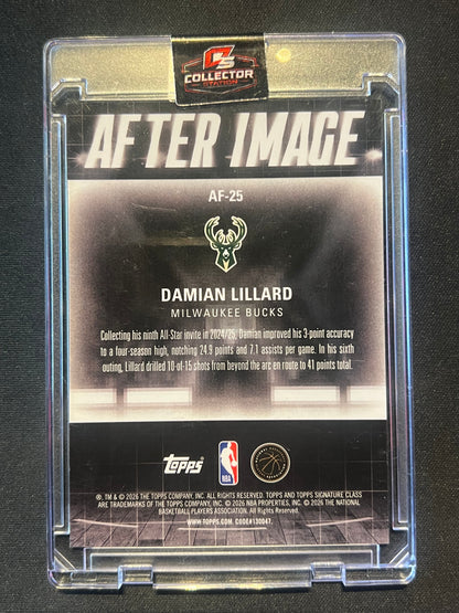 2025-26 Topps Signature Class After Image Damian Lillard Bur Refractor 5/5 Last On Print #AF-25