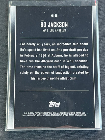 2024 Topps Midnight Nightball /25 - Bo Jackson - Raiders #NB-28