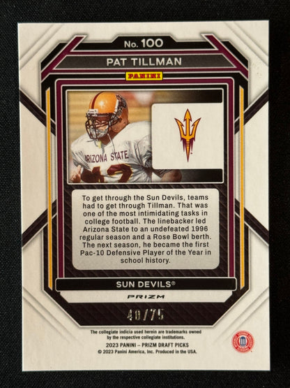 2023 Panini Prizm Draft Picks - Pat Tillman Purple Prizm /75 #100