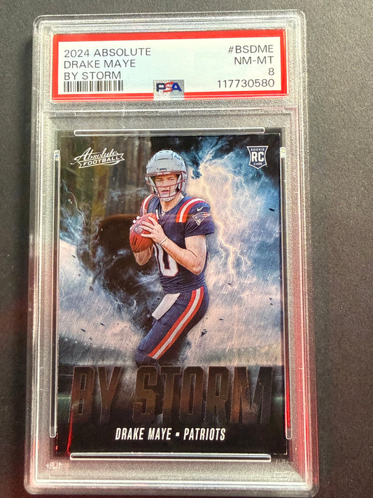 2024 Absolute Drake Maye By Storm #BSDME PSA 8