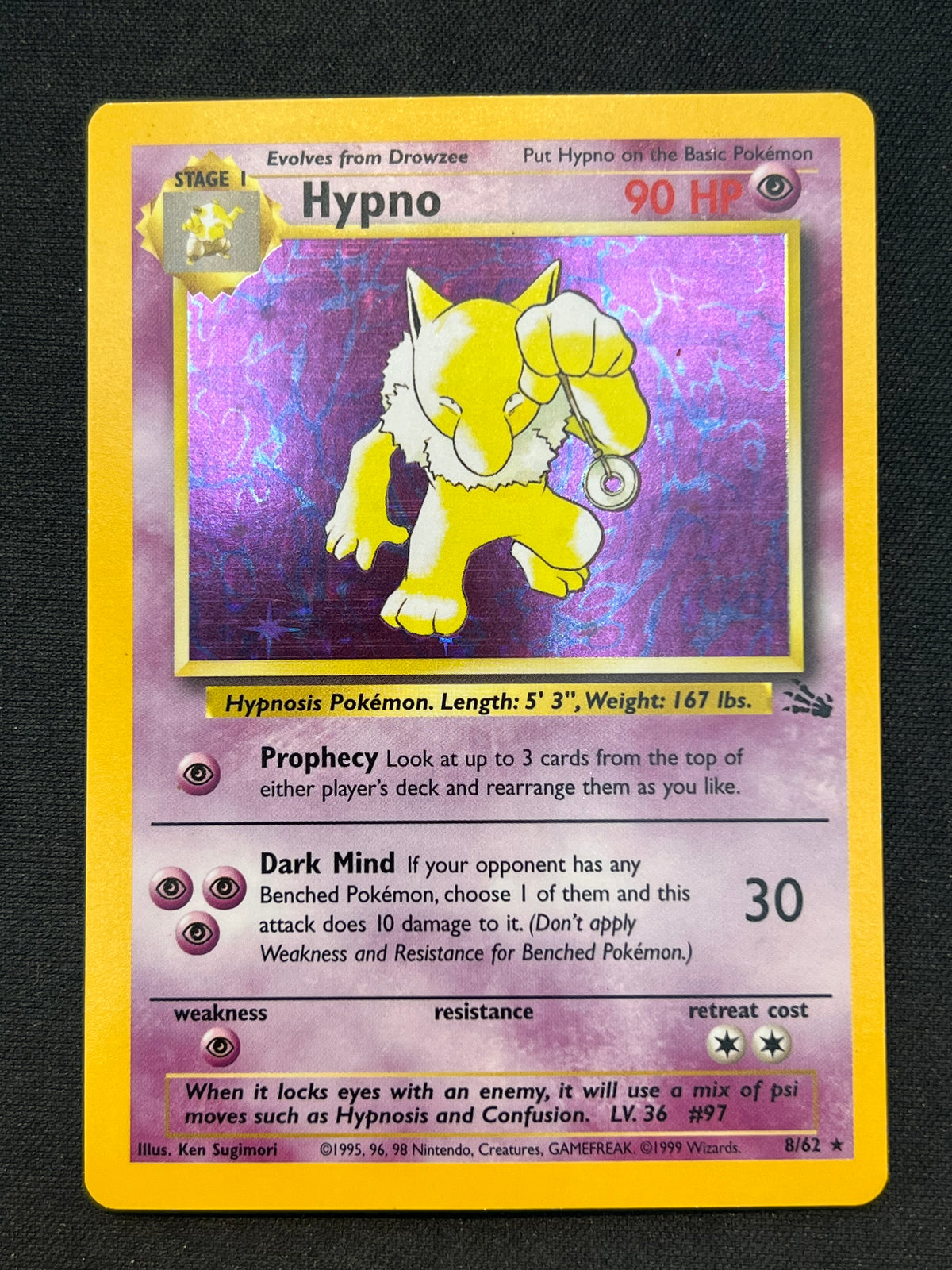 Hypno (8) - Fossil (FO) LP Pokemon