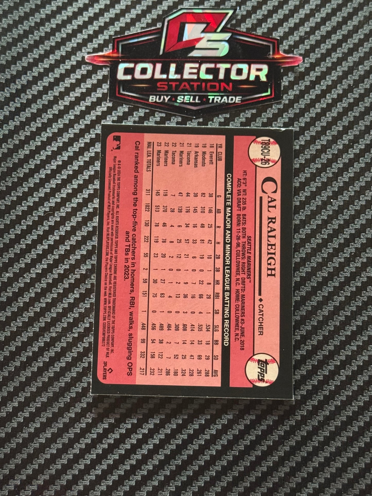 2024 Topps Chrome Cal Raleigh 35th Anniversary Mojo Refractor Green /99 #T89CU-26