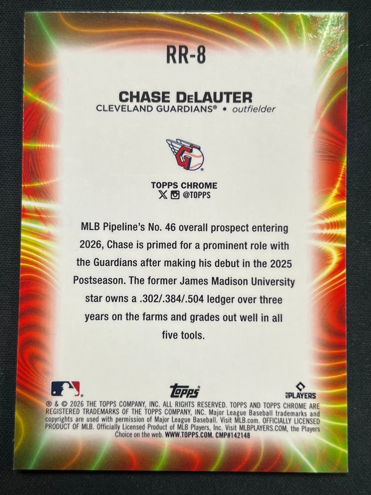 2026 Topps Chrome Chase DeLauter Radiating Rookies SSP Case Hit (RC) #RR-8