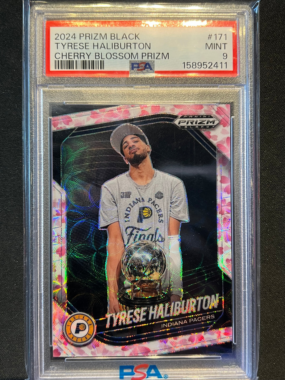 2024-25 Panini Prizm Black Tyrese Haliburton #171 Cherry Blossom Prizm 17/20