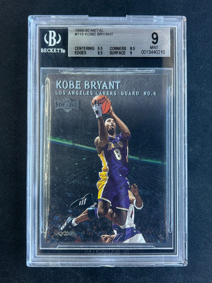 1999-00 Skybox Metal Kobe Bryant #115 Lakers BGS 9