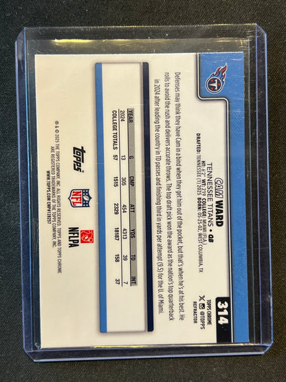 2025 Topps Chrome - Rookies Cam Ward #314 Refractor (RC)