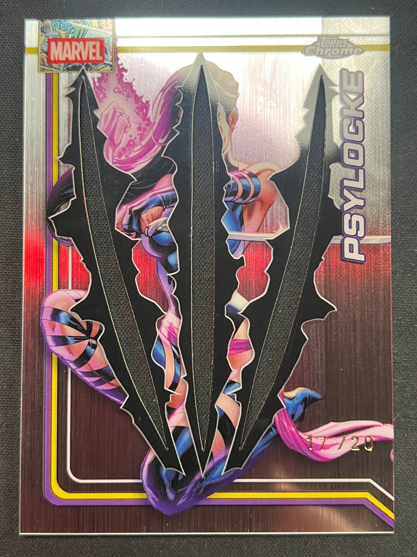 2026 Topps Chrome Marvel Comics Psylocke Clawed Variation /20 SSP