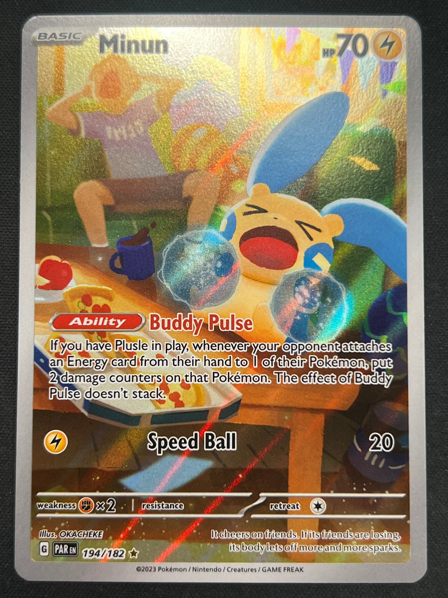 Minun - 194/182 - SV04: Paradox Rift (PAR) Pokemon