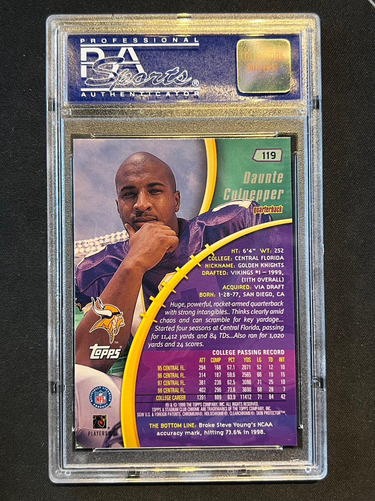 1999 Topps Stadium Club Chrome - 1999 NFL Draft Pick Daunte Culpepper #119 RC