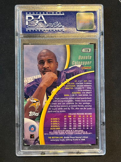 1999 Topps Stadium Club Chrome - 1999 NFL Draft Pick Daunte Culpepper #119 RC