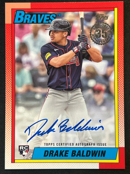 2025 Topps Update - 1990 Topps Baseball Autographs Drake Baldwin #90AU-DB (RC)