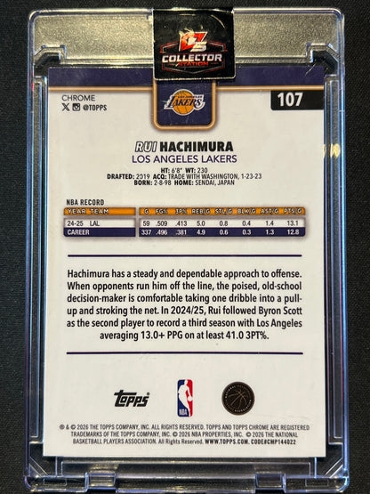 2025-26 Topps Chrome Update - Rui Hachimura #107 Blue Refractor /150