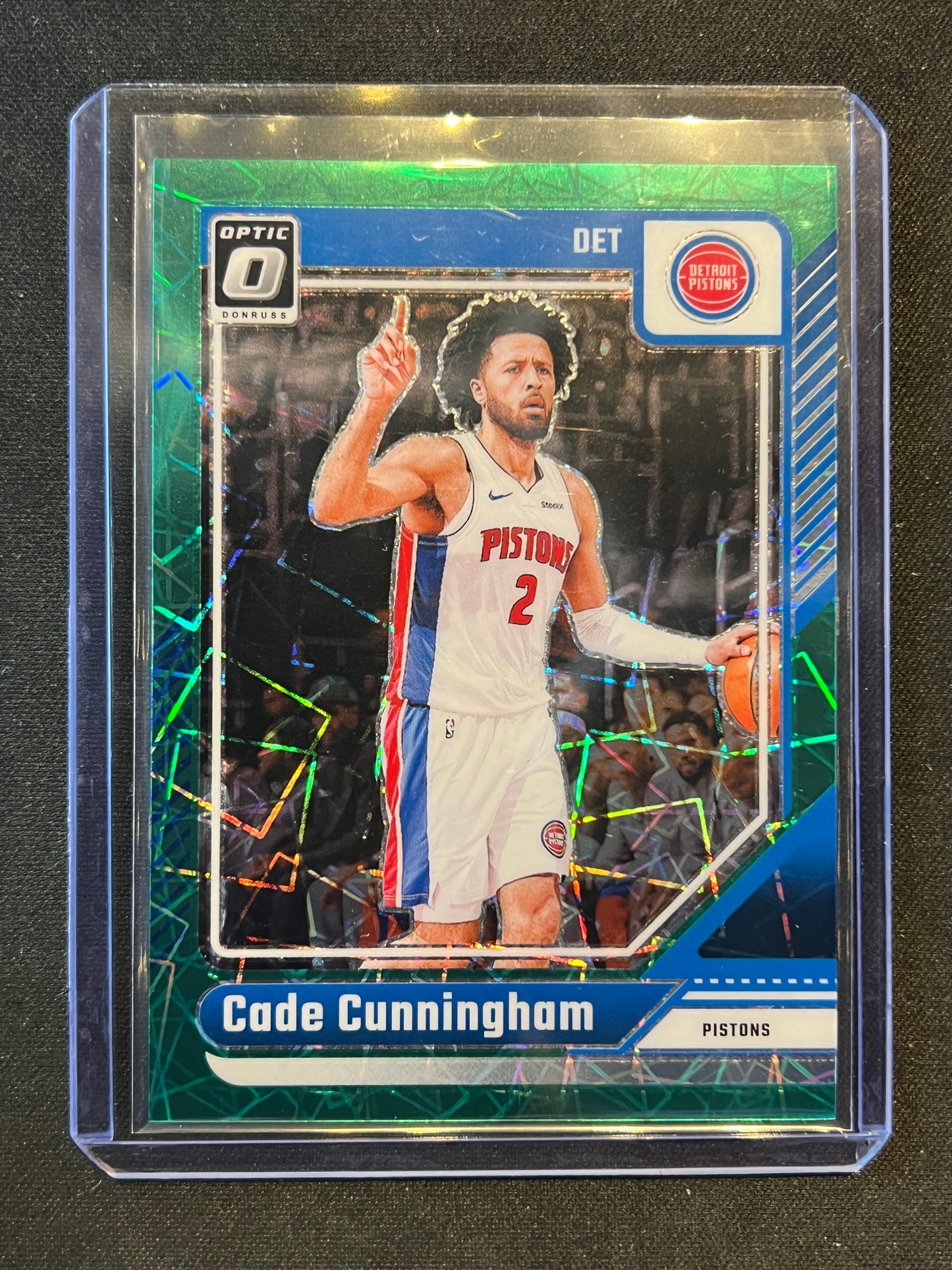 2024-25 Panini Optic Cade Cunningham Green Lazer Prizm /49 #26 Pistons